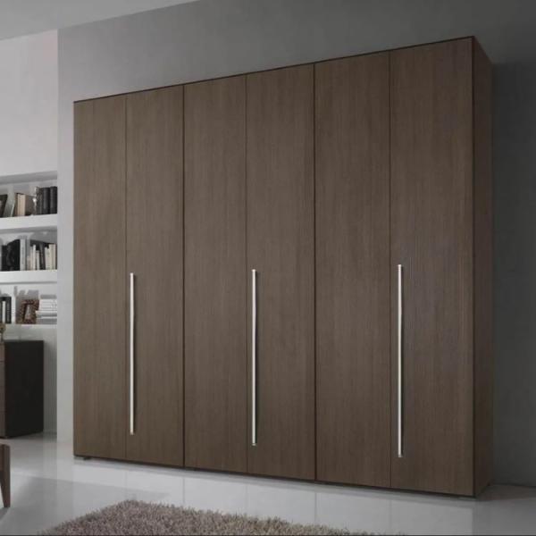 Contemperary 4 Doors Wooden Clothes Closet Wardrobe For Bedroom Storage