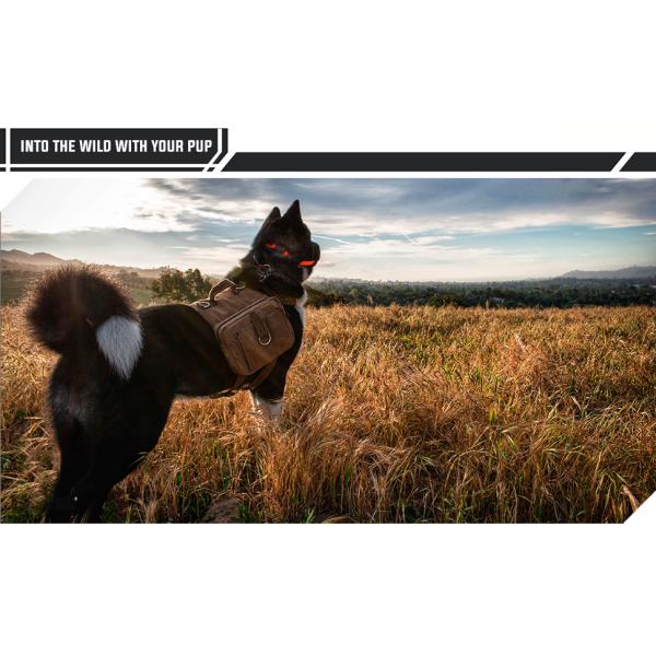 Ultimate Comfort Dog Saddle Bag Premium Canvas Material Military Dog Travel Training Backpack