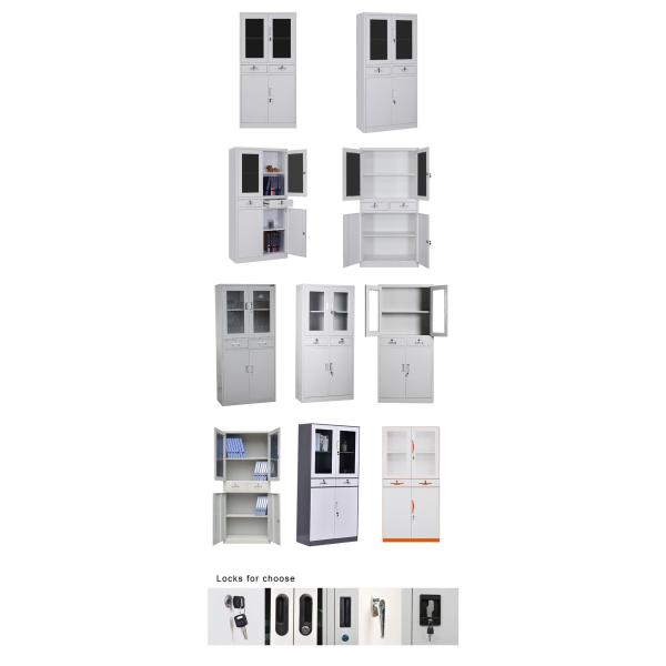 Glass Door 0.160 CBM 45kgs Capacity Metal Filing Cupboard