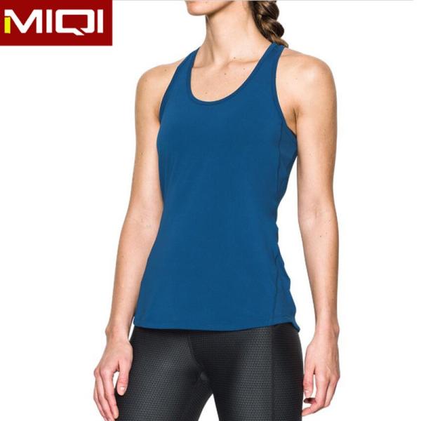 Mesh Vests Gym Dark Blue Miqi Open Back Yoga Tank Top
