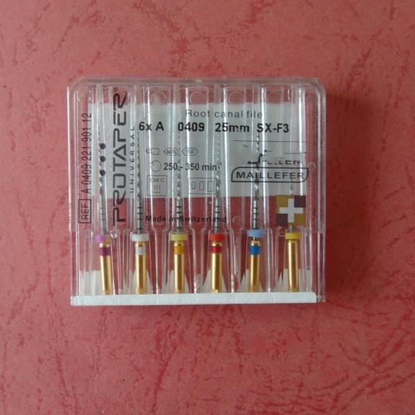 Dental Endodontic Gold Taper Niti Rotary Files For Root Canal Treatment