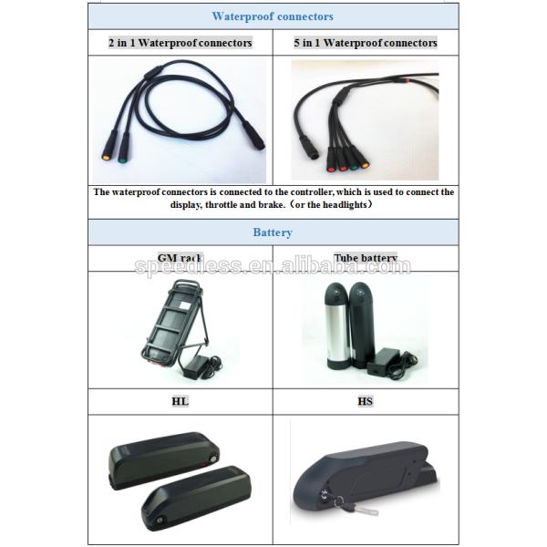 LED/LCD Display 48V 1000W Ebike Kit Bldc Gearless Motor Kit CE Certificate