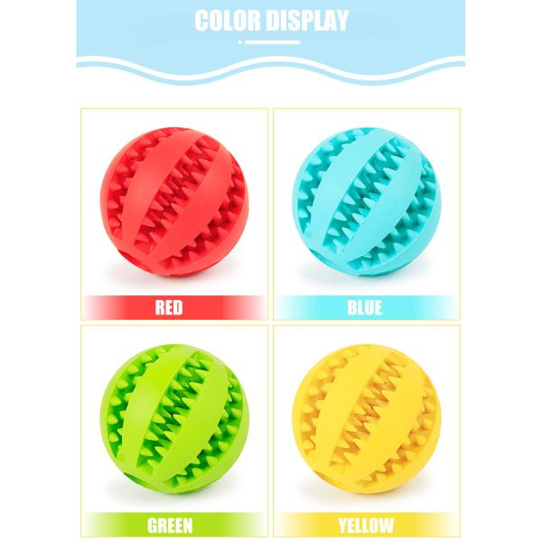 Dog Chew Toy BallsPet Food Feeder Chew Tooth Cleaning Ball Durable Soft Bite Resistant
