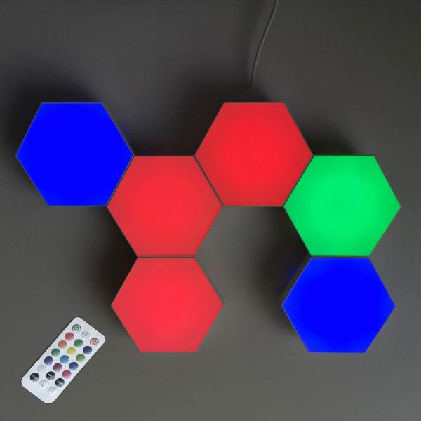 10.3cm ABS RGB Hexagon Wall Lights USB Touch Sensitive Hexagonal Lights