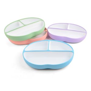 Cheap Freezer Safe Silicone Childrens Plates Silicone Juveniles Plates wholesale