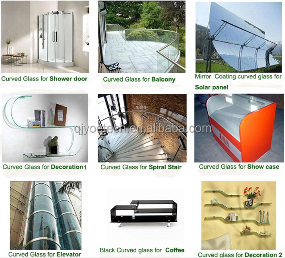 Industrial Hall Glass Balustrade Full Solution for Curved Tempered Safety Glass Panel