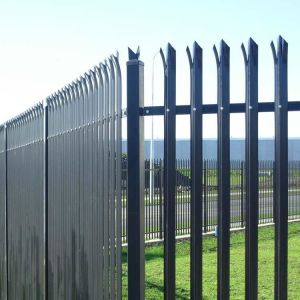 European style hot dipped palisade fencing railway metal palisade fencing