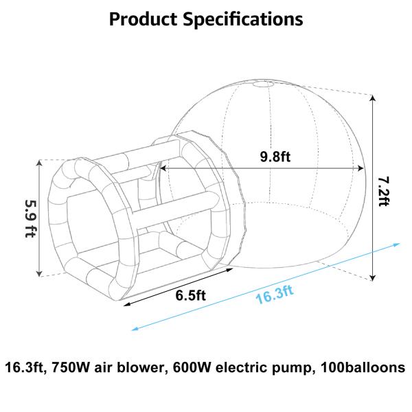 Rental Clear Bubble Dome Tent Outdoor Party Inflatable Transparent Igloo Tent