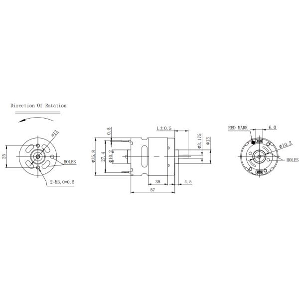 RS-550 DC Motor 3000rpm 12V 6V Electric Micro Motor For Electric Hand Drill Air Pump
