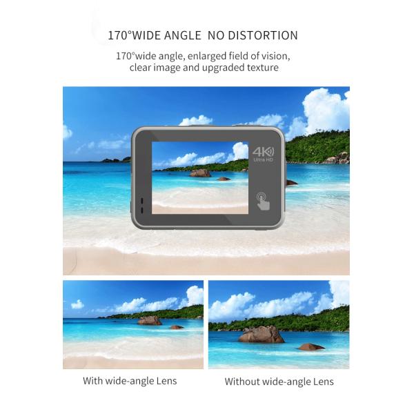 4k Icatch Anti Shake Action Camera 1350mAh Waterproof Wifi