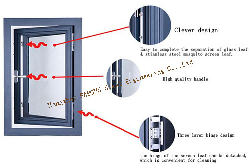 Anodized Aluminum Fire Attenuation Glass Entry Doors Swing Open