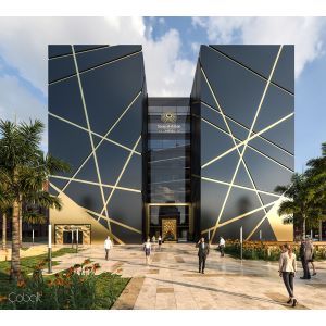 Cheap Outdoor Aluminum Frame Glass Curtain Wall Facade Fireproof Function wholesale