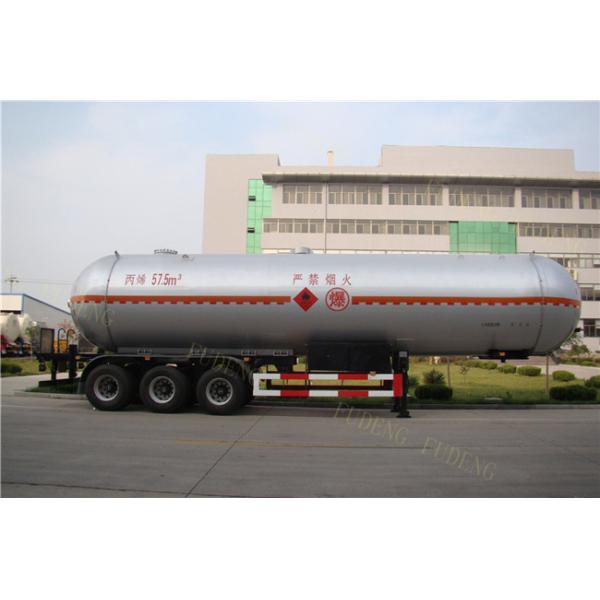 FUWA / BPW Tri - Axle LPG Tank Trailer Design Pressure 1.61MPa 50000 / 60000 Liters