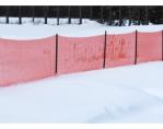 PP / PE Orange Snow Fence Construction Safety Netting , Diamond Grid