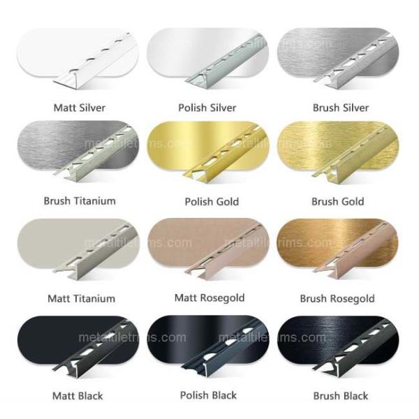 12mm Carpet Tile Edge Trim , Aluminum Carpet Transition Strip To Tile OEM