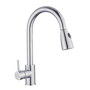 China Bathroom Brushed Nickel Kitchen Sink Faucet Pull Out Mixer Taps Wet Sink Bar Faucets on sale