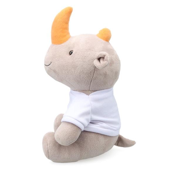 25cm Lifelike Polypropylene Cotton Filling Rhino Plush Toy For Baby