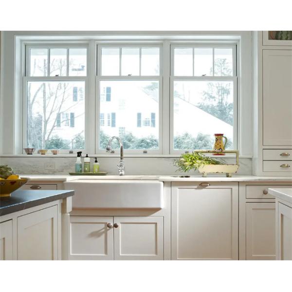 Aluminum Glass Automatic Vertical Sliding Double Hung Windows For Hanging Curtain Type