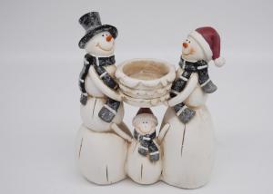 Cheap Winter Season Polyresin Crafts Christmas Figurines Decorations Candle Holder wholesale