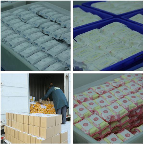 OEM / ODM Face Cleaning Wet And Dry Wipes , 100 Pure Cotton Dry Wet Tissue