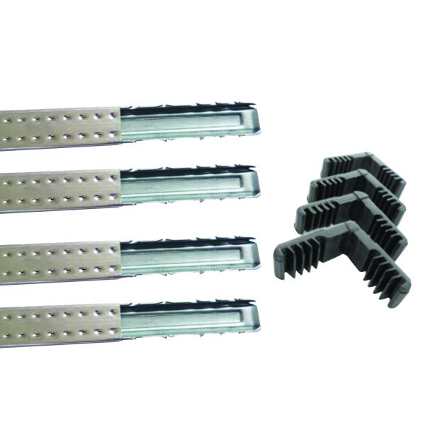 Non-benable aluminum spacer plastic corner connectors