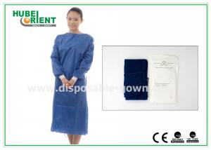 China CE ISO certificated SMS Nonwoven Disposable Surgical Gowns With Knitted Wrists on sale