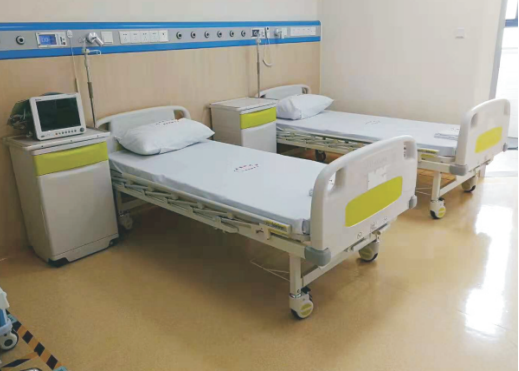 Movable ABS Two Cranks Elderly Hospital Bed Nursing Homecare Bed Manual Hospital Bed