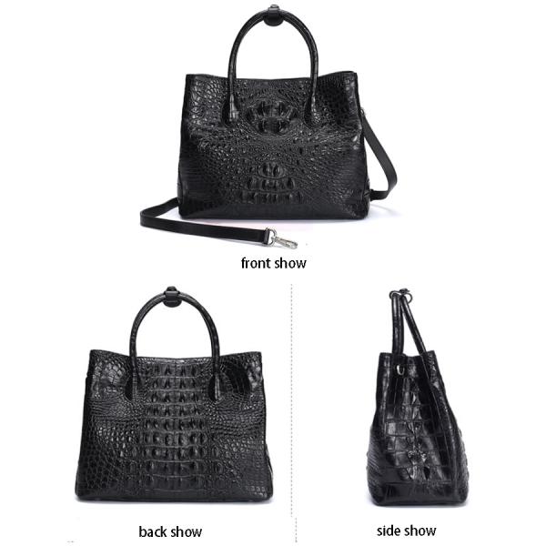 Genuine crocodile leather bag for women stylish high-capacity lady's handbag cross-body bag with one shoulder