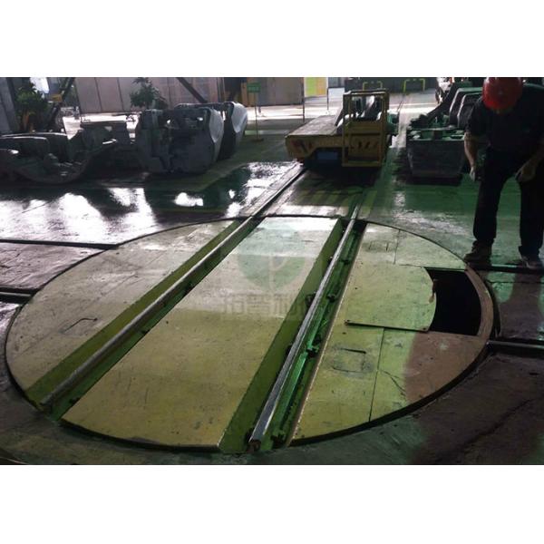 Painting booth using electric rail transfer turntable mounted on transfer car