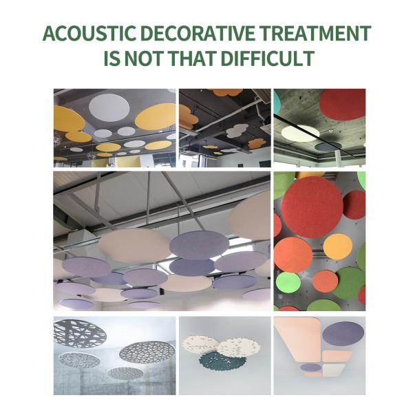 Square 12mm Thickness Sound Absorbing Baffles Fire Resistance and Eco Friendly