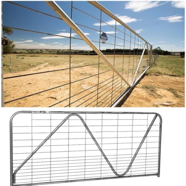 Easy Install Steel Farm Gates With Hinge Power Coated Surface I Type