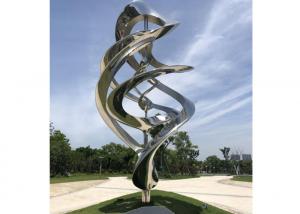 China Custom Modern Metal Outdoor Art Sculpture Stainless Steel Mirror Polished For Garden on sale