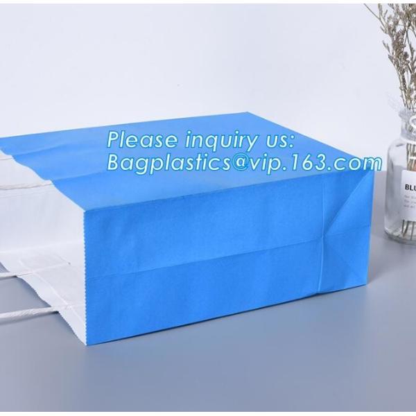 Eco Retail Packaging Recyclable Kraft Paper Gift Bags Natural Tote Retail, Party, Craft, Gifts, Wedding, Recycled, Bus