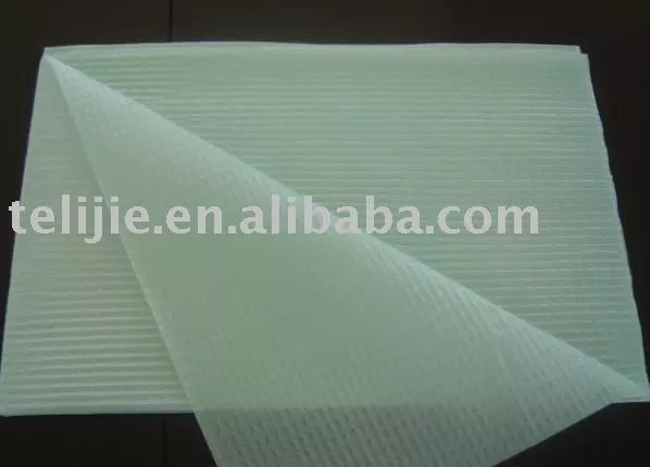 2 Ply Paper Disposable Dental Bib PE Film Resist Soak Through