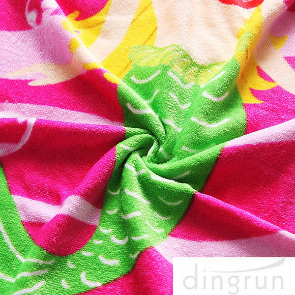 Full Printing Animal Design Hooded Poncho Towels For Beach / Pool
