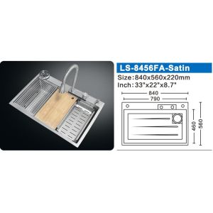 Cheap Rain Waterfall Stainless Steel Kitchen Sink 304SS Undermount Single Bowl wholesale