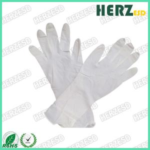 Cheap Waterproof Anti Oil ESD Hand Gloves , Nitrile Exam Gloves Powder Free Stretchable wholesale