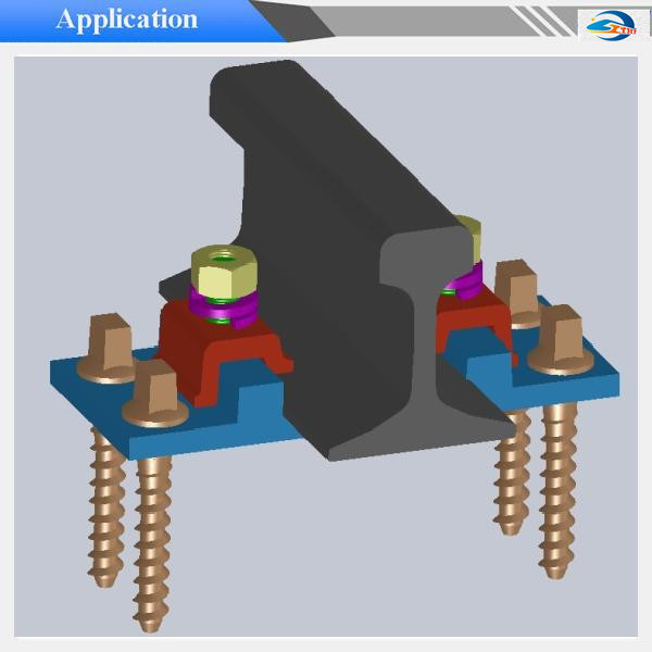 Railway Track Sleeper Screw Spike with Slotting Head plain black galvanized