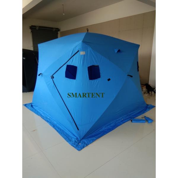 147X147X165CM Black Outdoor Work Tent Fiberglass Waterproof Coated Polyester 150D One Man Flip Over Ice Shelter