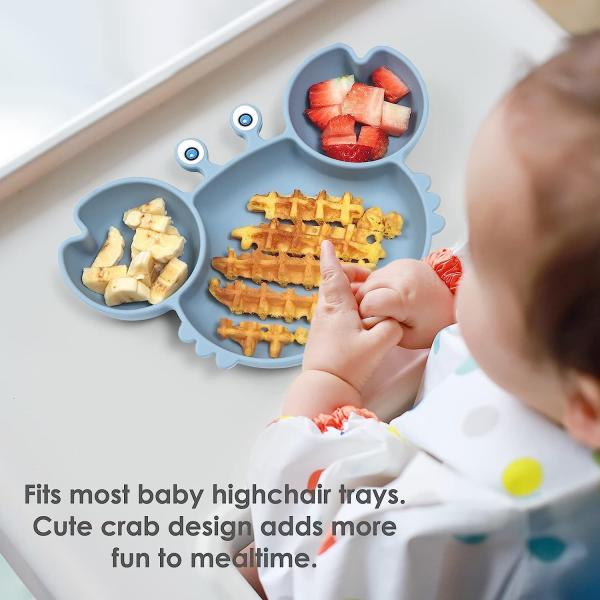 Durable Multiscene Silicone Baby Eating Set , Microwaveable Suction Dinner Set