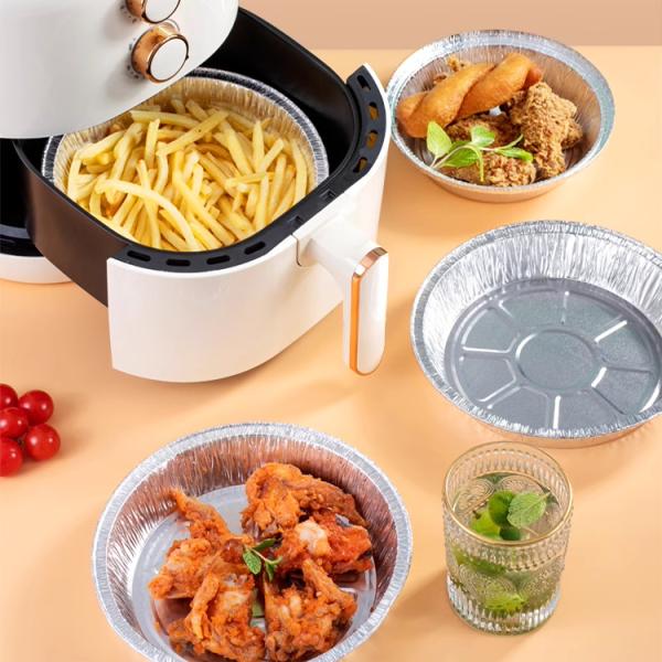 Pet Food Packing Round Aluminum Foil Pan for Baking Large Pizza in Shallow Foil Trays