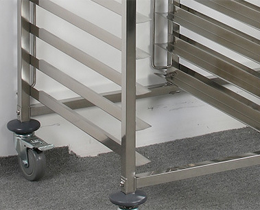 RK Bakeware China Foodservice NSF 470*620 REVENT Double Oven Baking Tray Rack Trolley Stainless Steel GN1/1 Pan Trolley