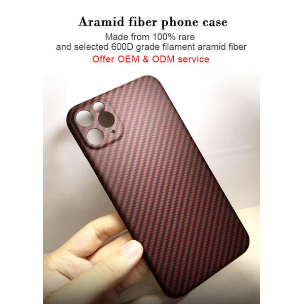 Lightweight Matte Finish iPhone 11 Pro Max Aramid Case Carbon Fiber Phone Case