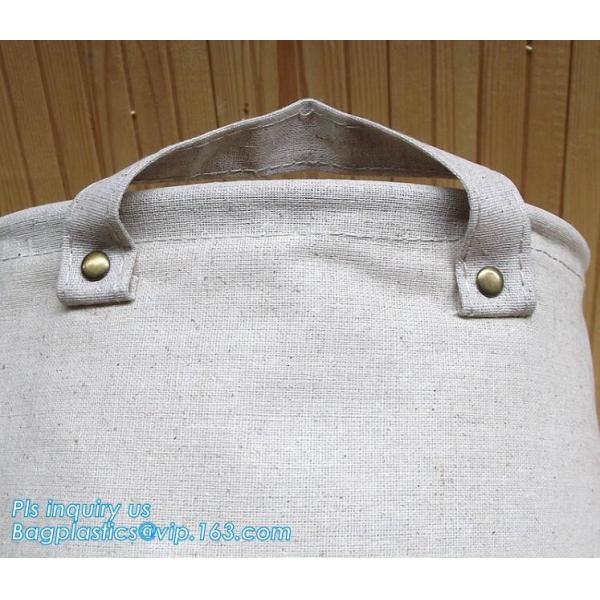 Storage Bins Organizer, Set of 3 Foldable Collapsible Large Cube Fabric Canvas Storage Baskets,Canvas Round Storage Bask