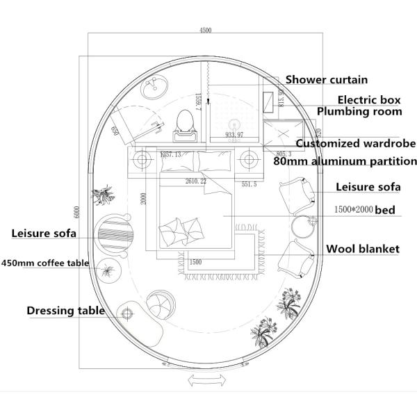 Aluminum Inflatable Clear Bubble Dome Tent For Resort Cafe Camping