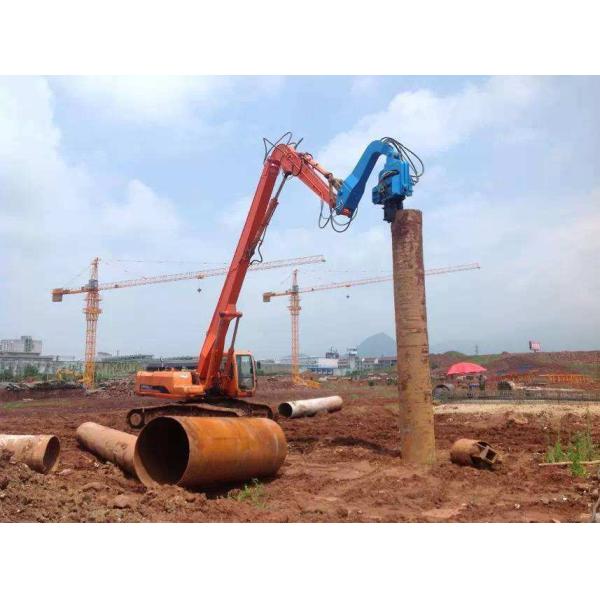 Pc360 Excavator Pile Driver , Sheet Pile Vibratory Hammer Boom 3000 Rpm Frequency