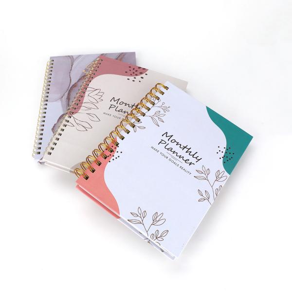 Full Color Custom A4 Hardboard Cover Printing for Monthly Weekly Dairy Agenda Planner