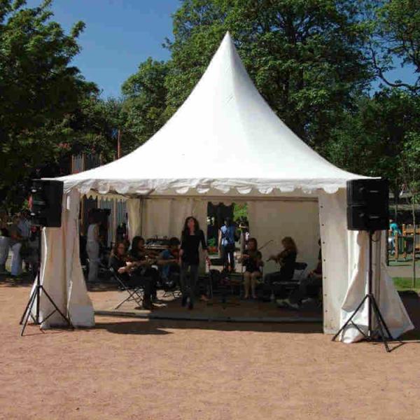 Restaurant Catering Outdoor Dining Tent 5x5m PVC Canvas Pagoda Shelter