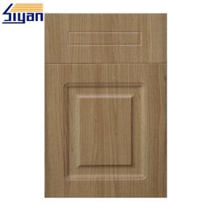 Cheap 20mm MDF Cabinet Vinyl Wrapped Kitchen Cupboard Doors PVC Foil Surface wholesale