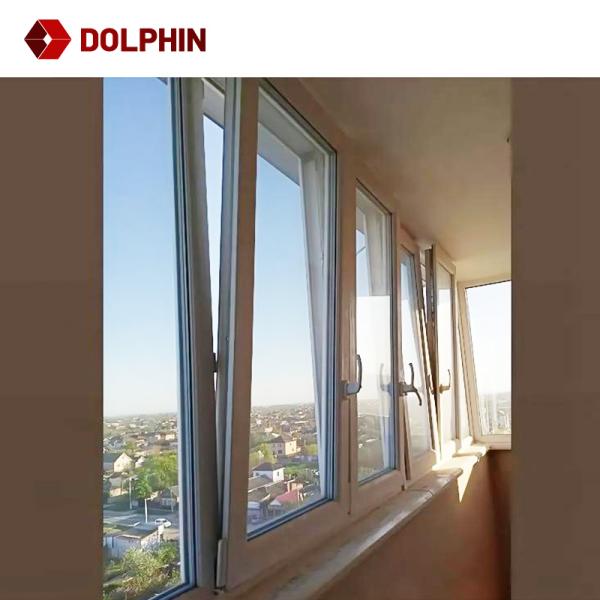 Tilt And Turn Inward Opening Casement Window Aluminum Triple Glazed Low E